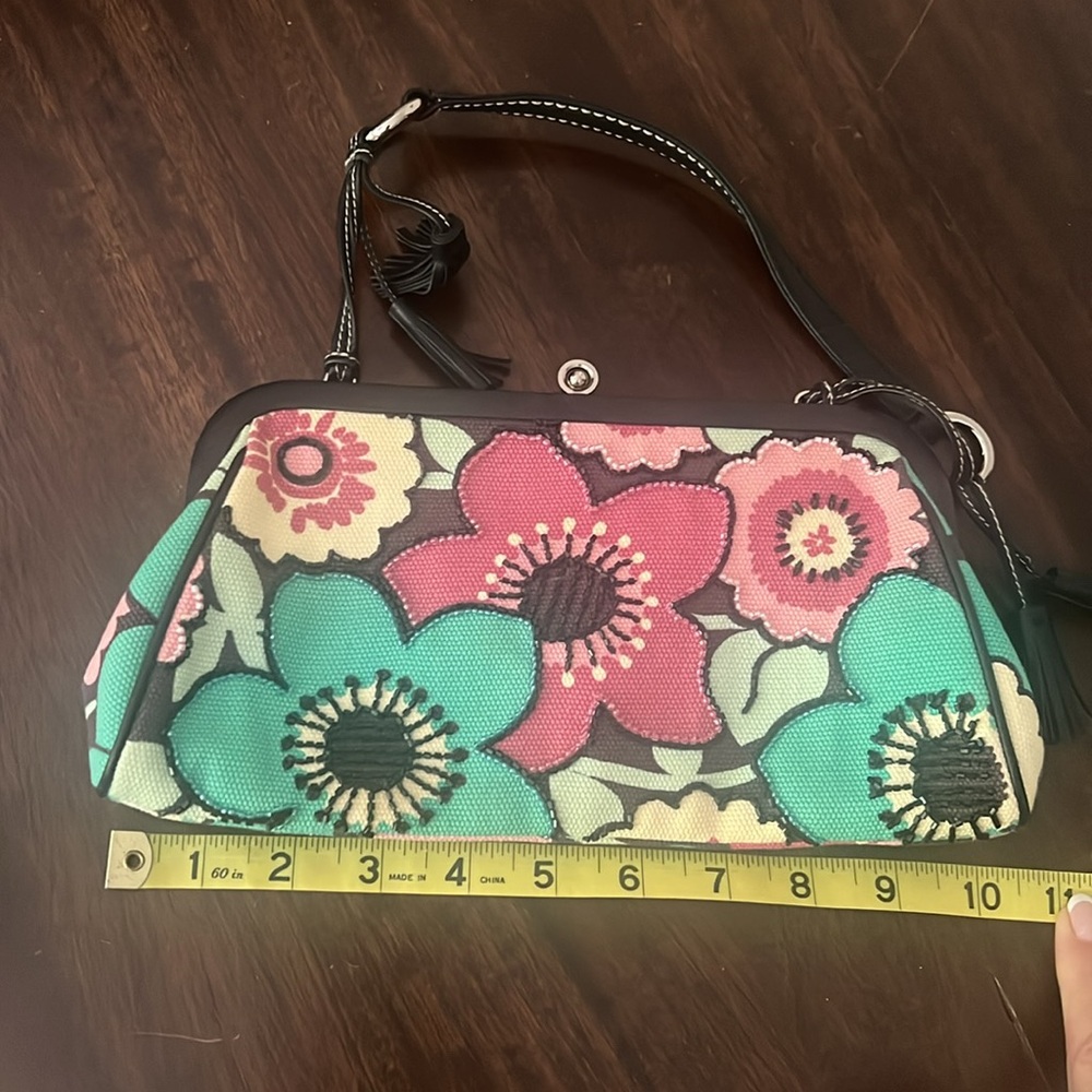 Vintage Isabella Fiore Floral Print Beaded Clutch. - Picture 9 of 14